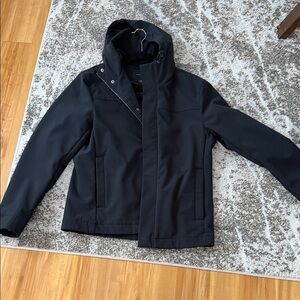Banana Republic Men's Black Hooded Jacket
